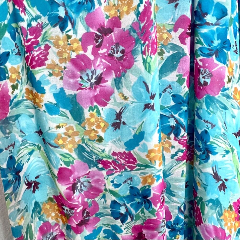 Show Me Your MuMu Floral Midi Dress in Blue, Pink, Green - Picture 7 of 9